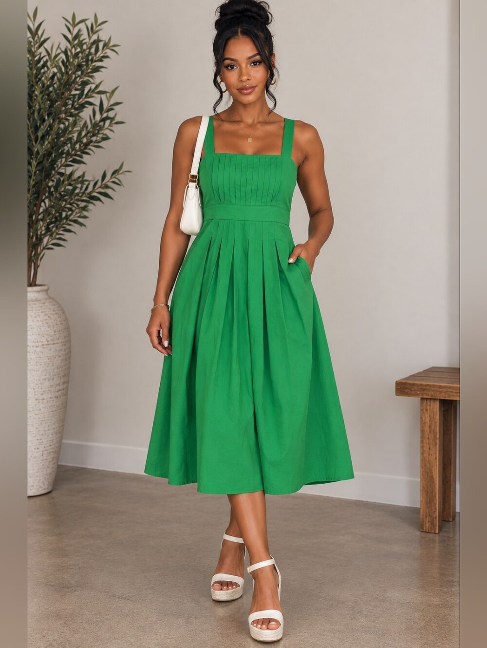 American Living Kelly Green Dress Size 6